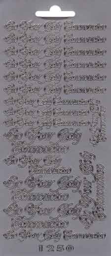 On Your Holy Conmmunion - Peel-Off Stickervel - Goud