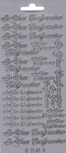 On Your Confirmation - Peel-Off Stickervel - Goud
