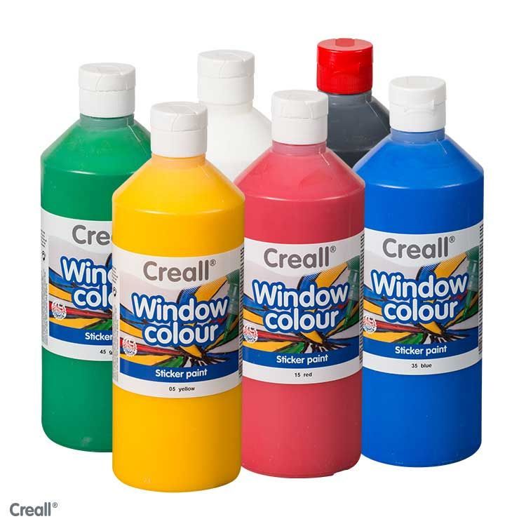 Creall-window colour assortiment - 6 x 500ml