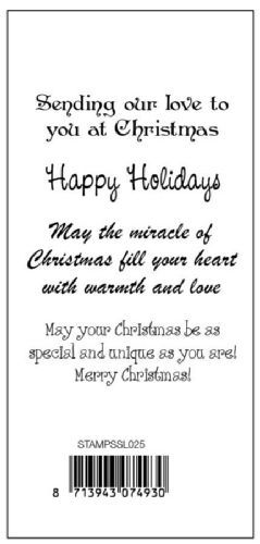 Happy Holidays - Transparante Stempel - A7