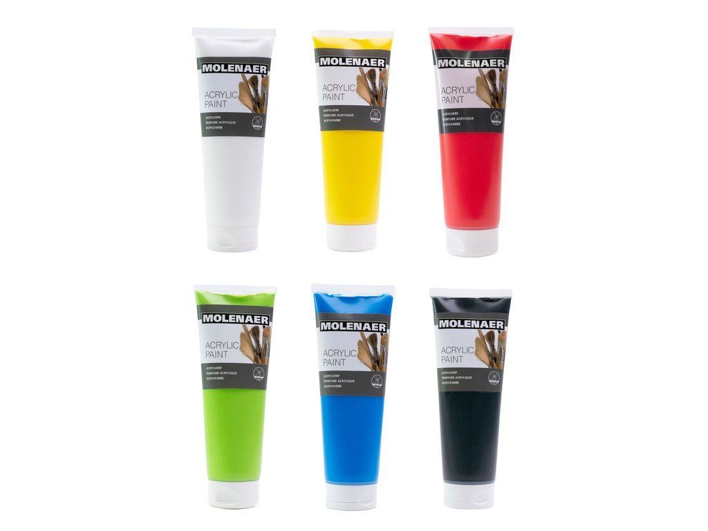 MOLENAER ACRYLICS ASSORTMENT -  6 x 250ml