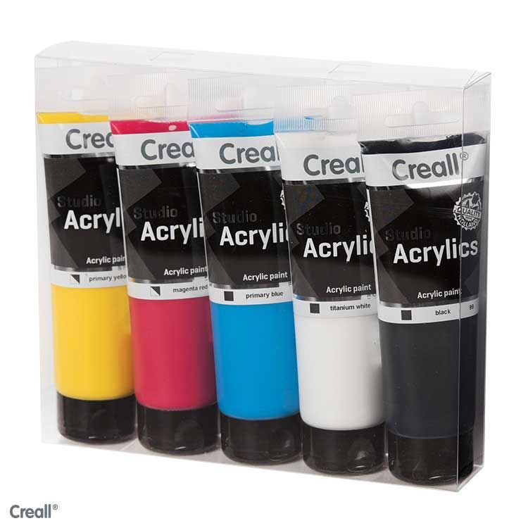 CREALL STUDIO ACRYLICS ASSORTMENT - 5 x 120ml