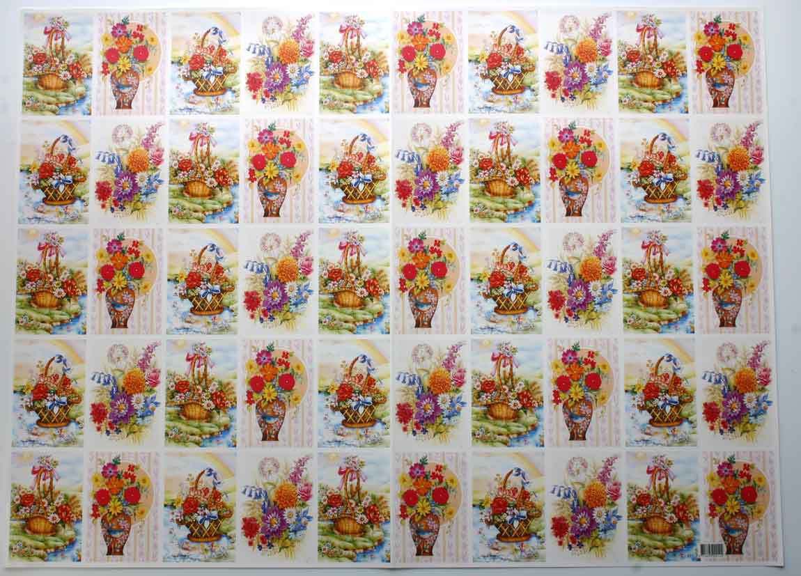 bouquet de fleurs - 3D feuilles à découper