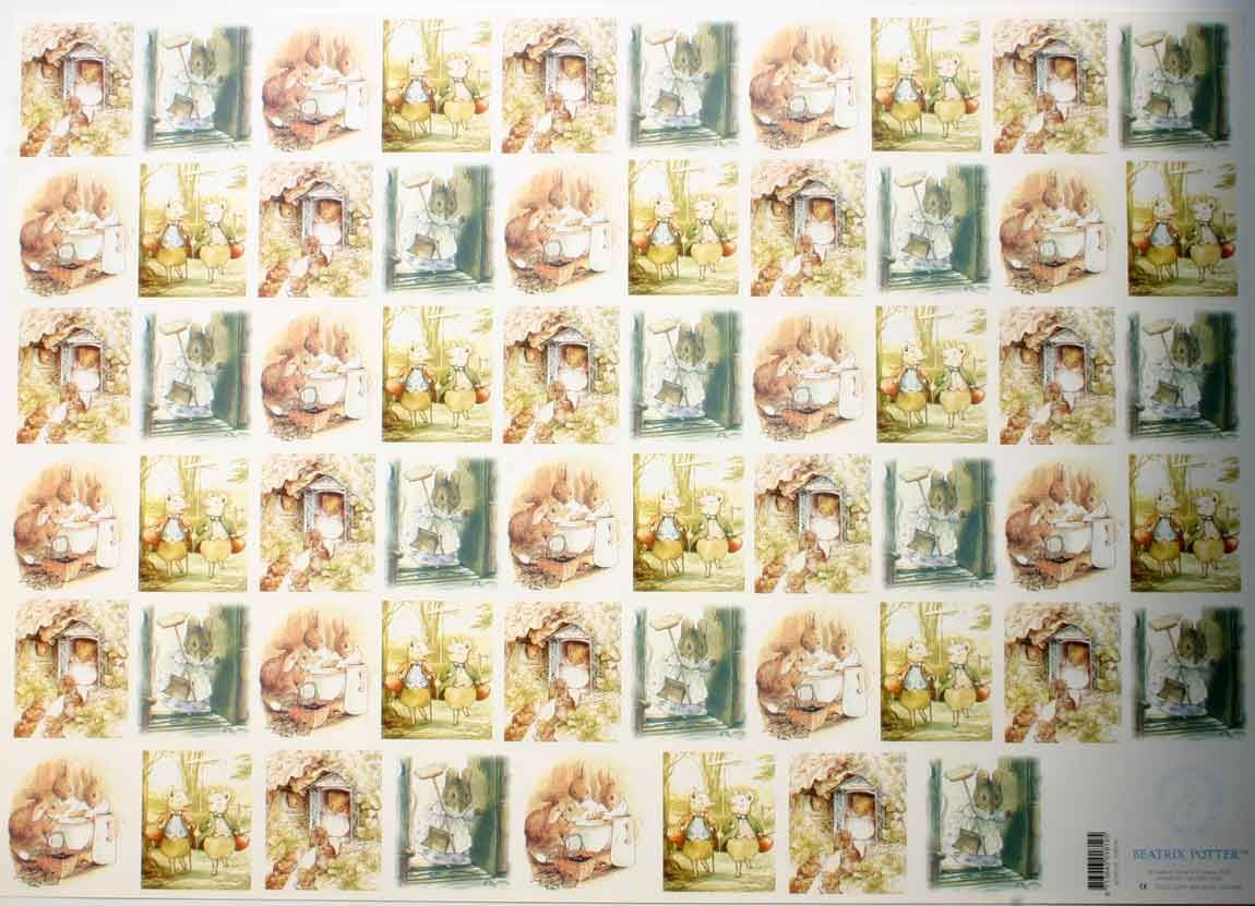 Beatrix Potter Souris - 3D feuilles à découper