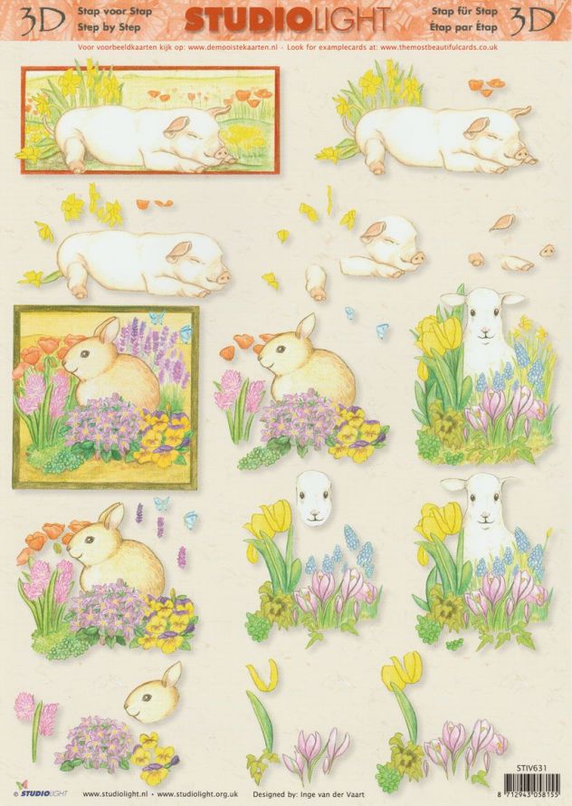 Printemps - 3DA4 Feuilles à Découper - Étape par Étape