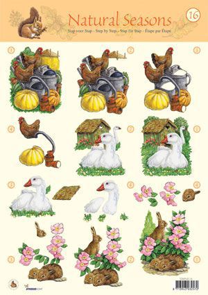 Natural Seasons  - 3DA4 Feuilles à Découper - Étape par Étape