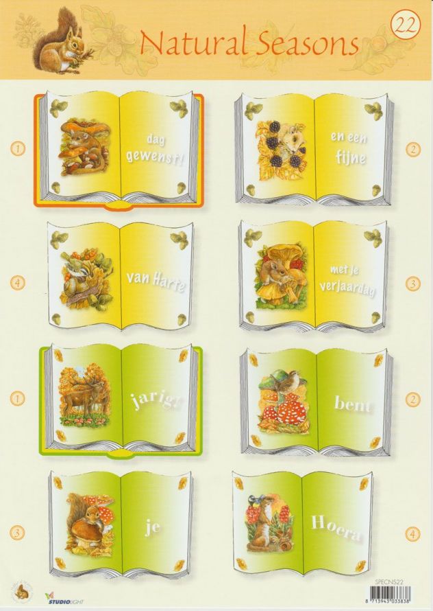 Natural Seasons  - 3DA4 Feuilles à Découper - Étape par Étape