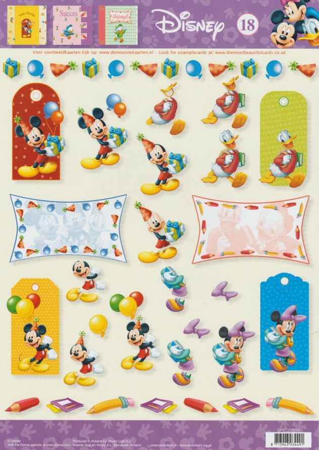Walt Disney Special - 3DA4 Step by Step Decoupage Sheet
