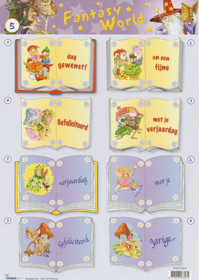 Fantasy World - 3DA4 Step by Step Decoupage Sheet