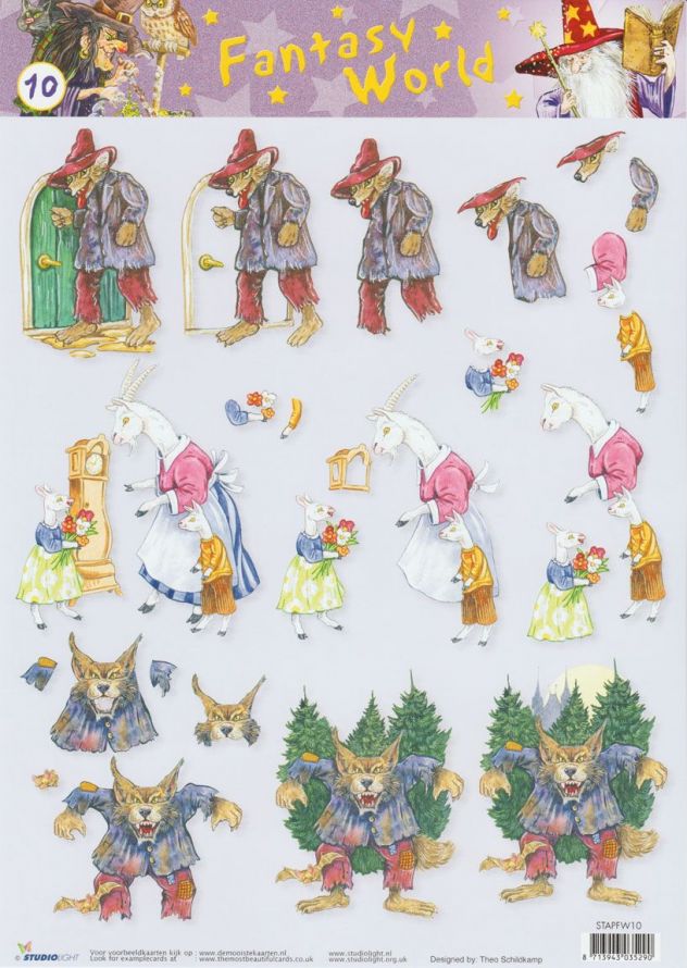 Fantasy World - 3DA4 Step by Step Decoupage Sheet