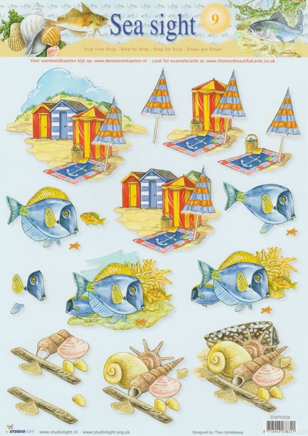 Sea Sight  - 3DA4 Feuilles à Découper - Étape par Étape