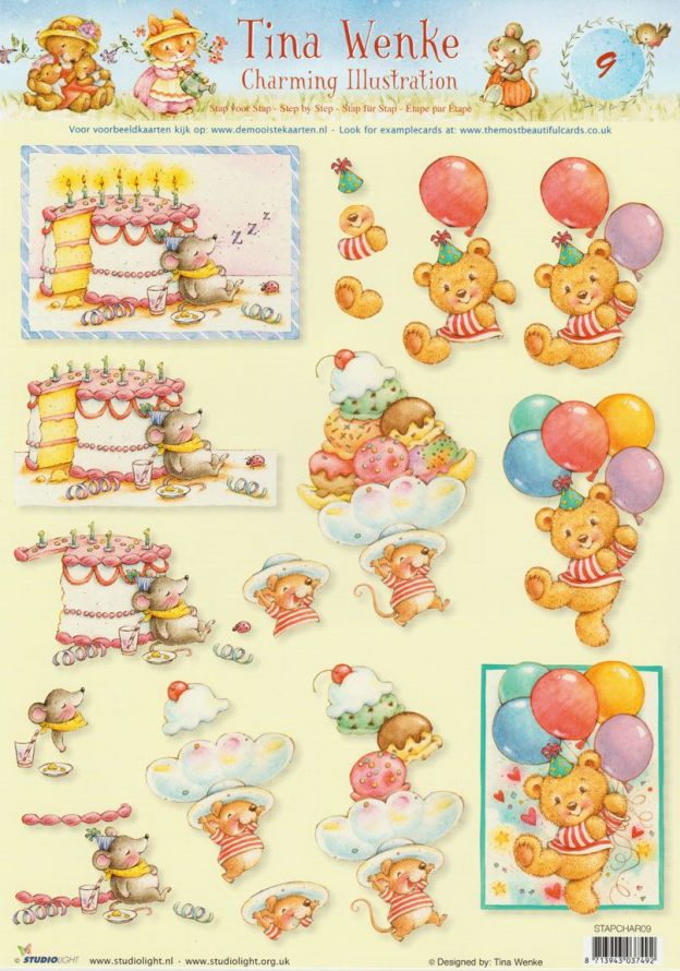 Charming Illustrations  - 3DA4 Stap voor Stap Knipvel