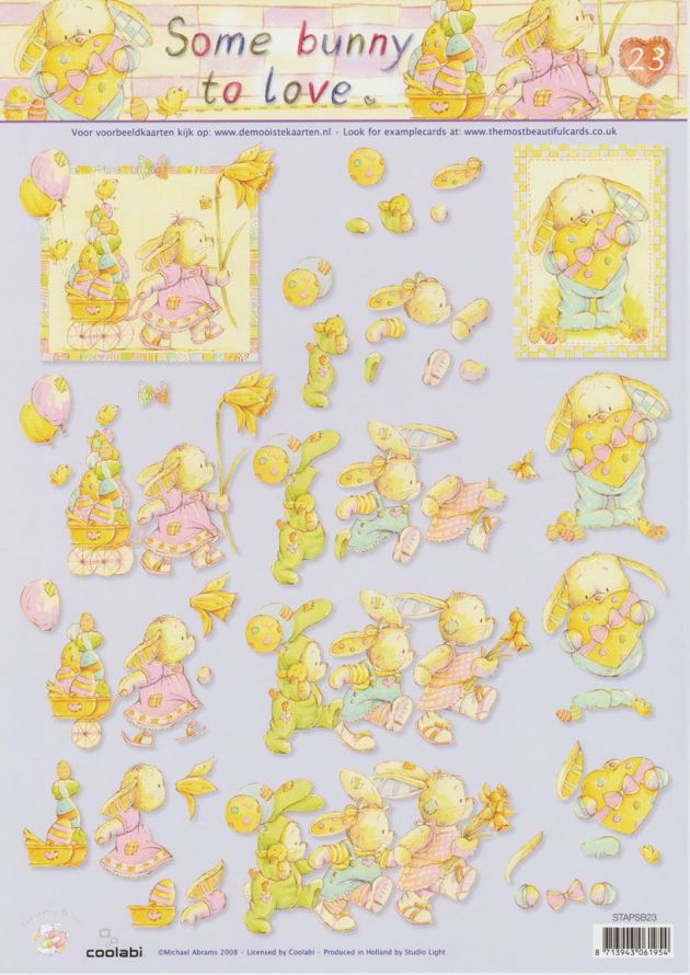 Some Bunny to Love - 3DA4 Feuilles à Découper - Étape par Étape