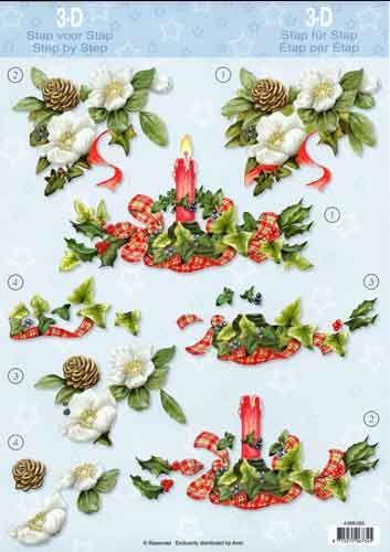Weihnachten - 3DA4 Stap für Stap Schneidebogen