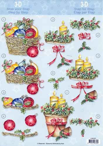 Weihnachten - 3DA4 Stap für Stap Schneidebogen