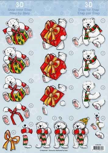 Weihnachten - 3DA4 Stap für Stap Schneidebogen