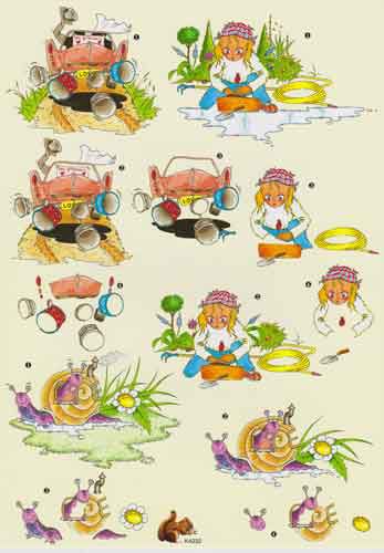 Pas getrouwd and New House - 3DA4 Step by Step Decoupage Sheet