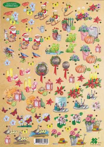 Weihnachten Mini - 3DA4 Stap für Stap Schneidebogen