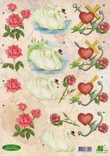 Love - 3DA4 Step by Step Decoupage Sheet