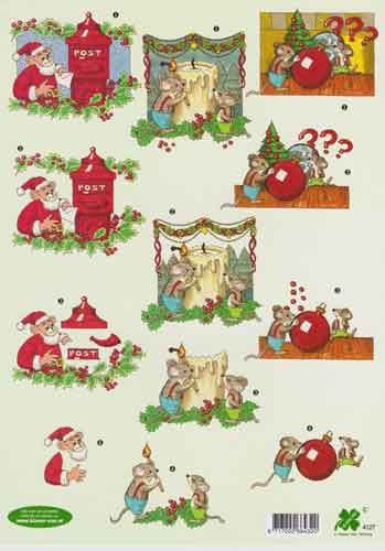 Weihnachten - 3DA4 Stap für Stap Schneidebogen