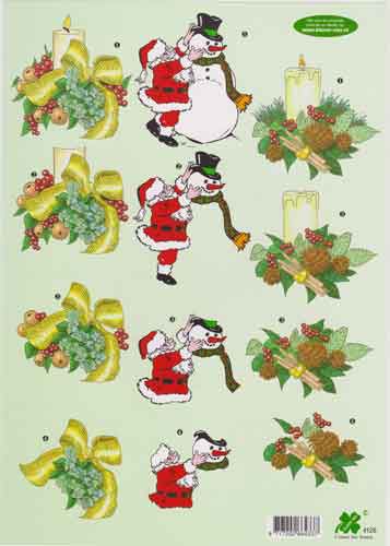 Weihnachten - 3DA4 Stap für Stap Schneidebogen