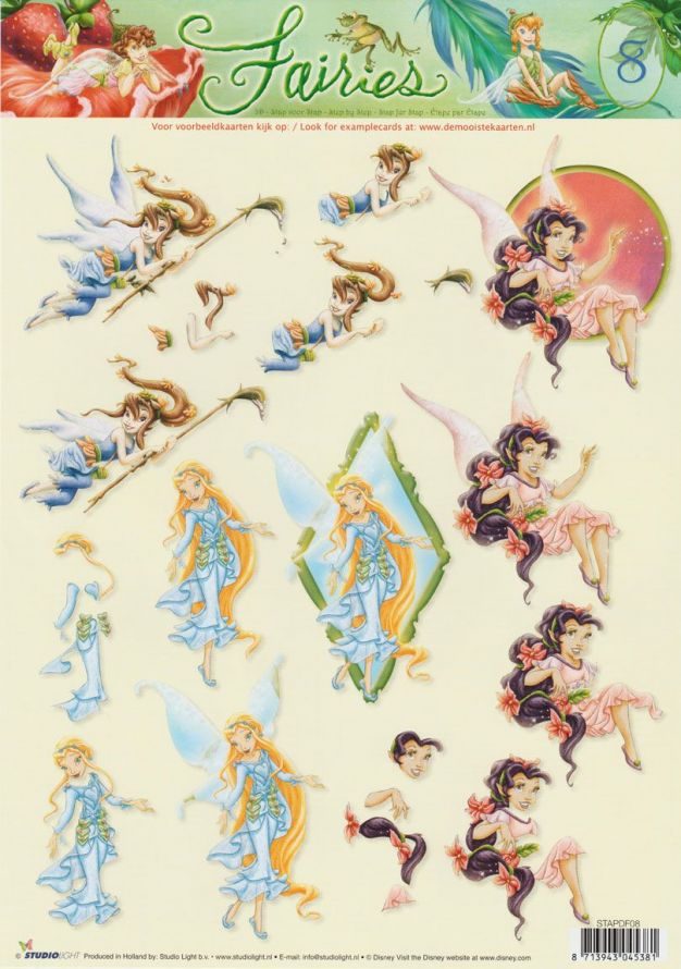 Disney Fairies - 3DA4 Stap voor Stap Knipvel
