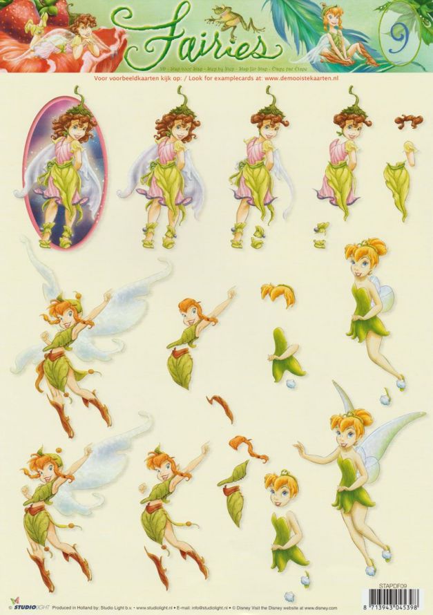 Disney Fairies - 3DA4 Feuilles à Découper - Étape par Étape