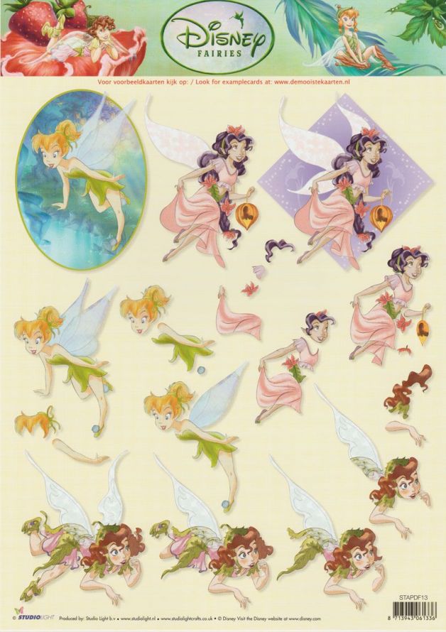 Disney Fairies - 3DA4 Feuilles à Découper - Étape par Étape