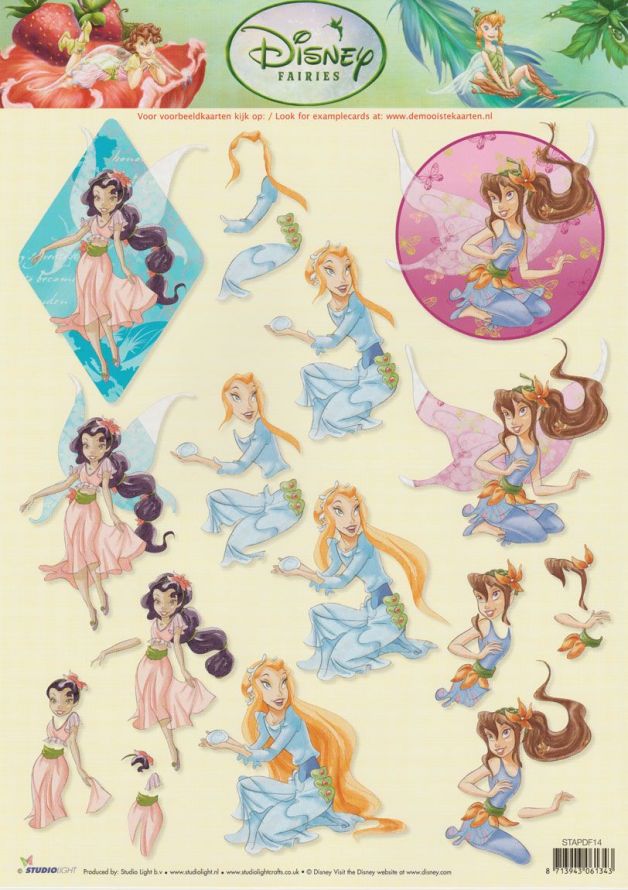 Disney Fairies - 3DA4 Feuilles à Découper - Étape par Étape