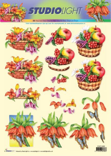 Fleurs - 3DA4 Feuilles à Découper - Étape par Étape