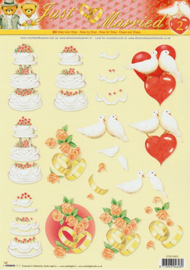 Mariage - 3DA4 Step by Step Decoupage Sheet