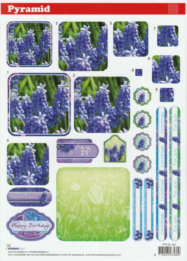 Flowers - 3DA4 Step by Step Decoupage Sheet