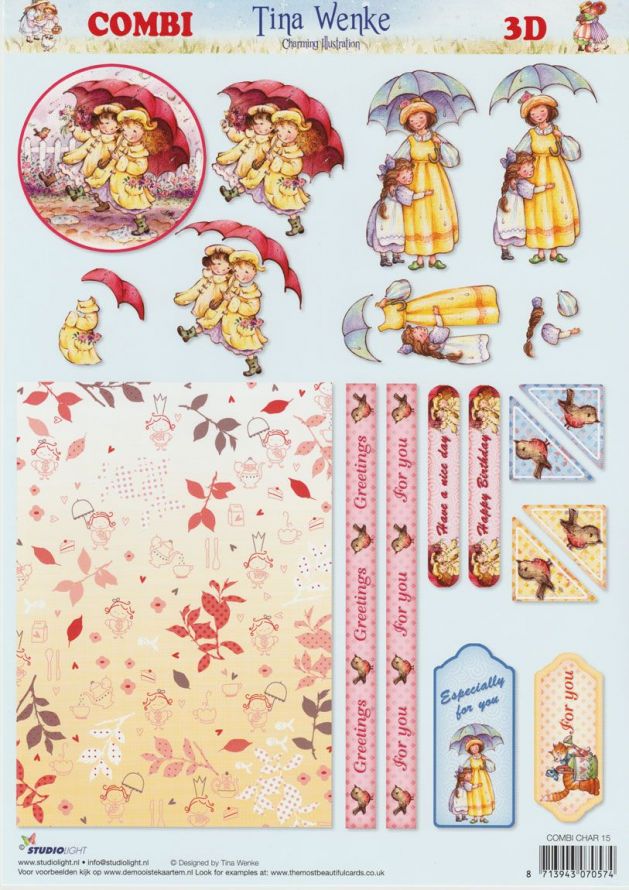 Tina Wenke COMBI - Step by Step Decoupage Sheet