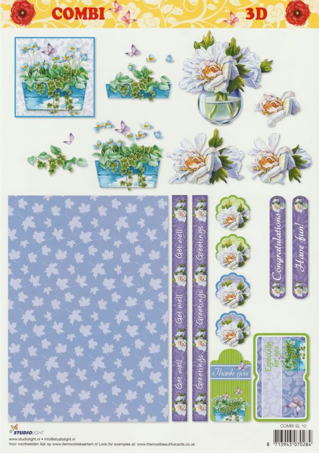 Fleurs COMBI - Feuille à Découper