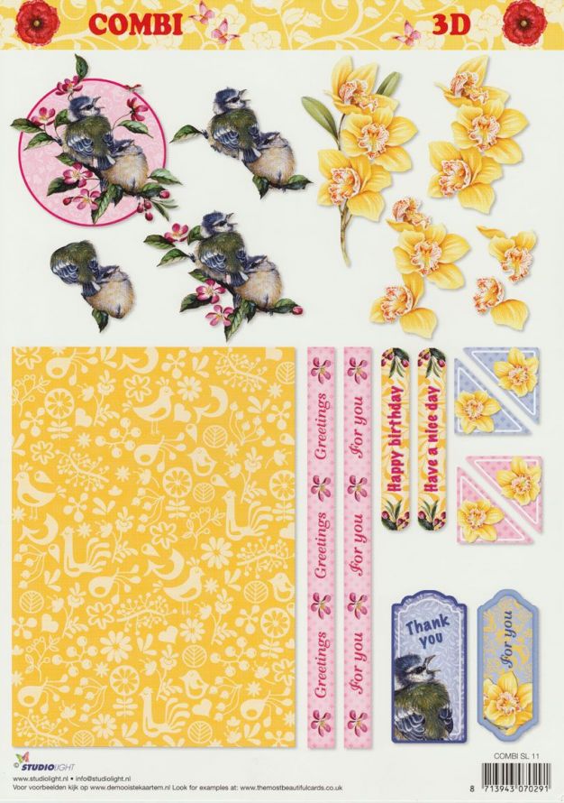 Fleurs COMBI - Feuille à Découper