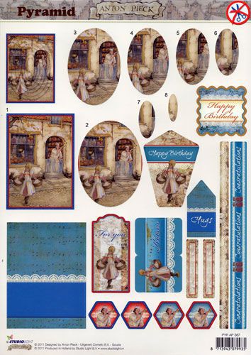 Anton Pieck - Pyramid - 3DA4 Step by Step Die-cut sheet