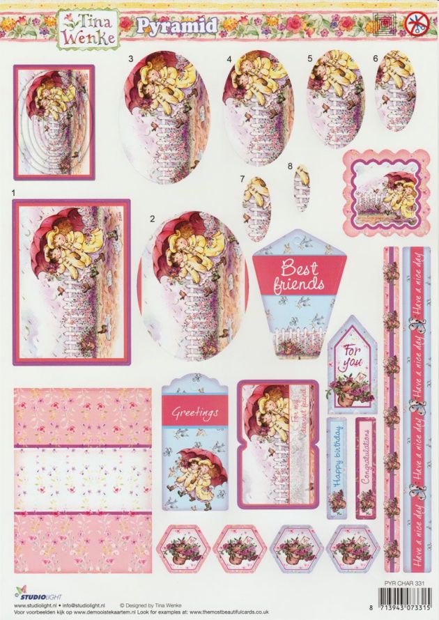 Charming Illustrations Tina Wenke - Pyramide - 3DA4 Stap voor Stap Stansvel