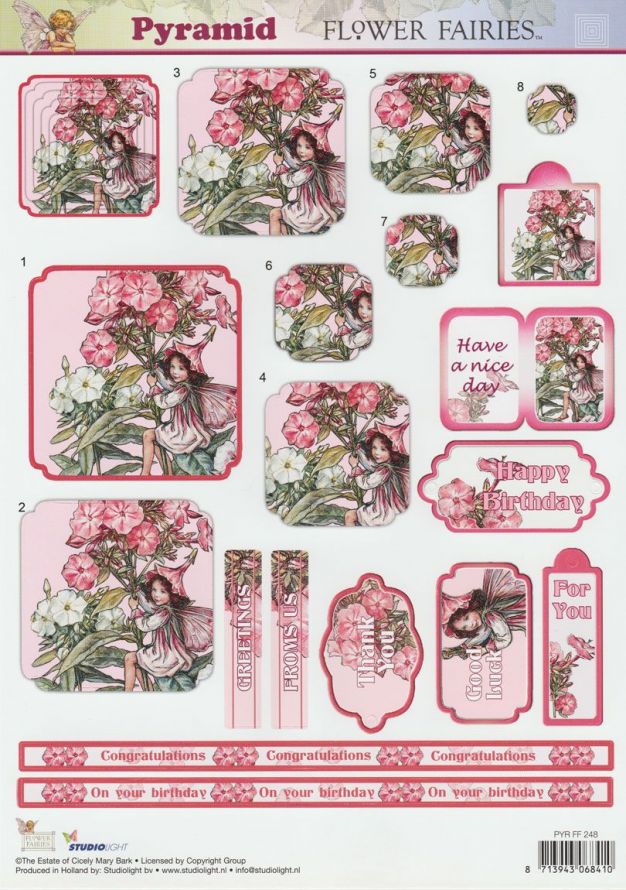 Flower Fairies - Pyramid Twisted - 3DA4 Step by Step Die-cut Sheet