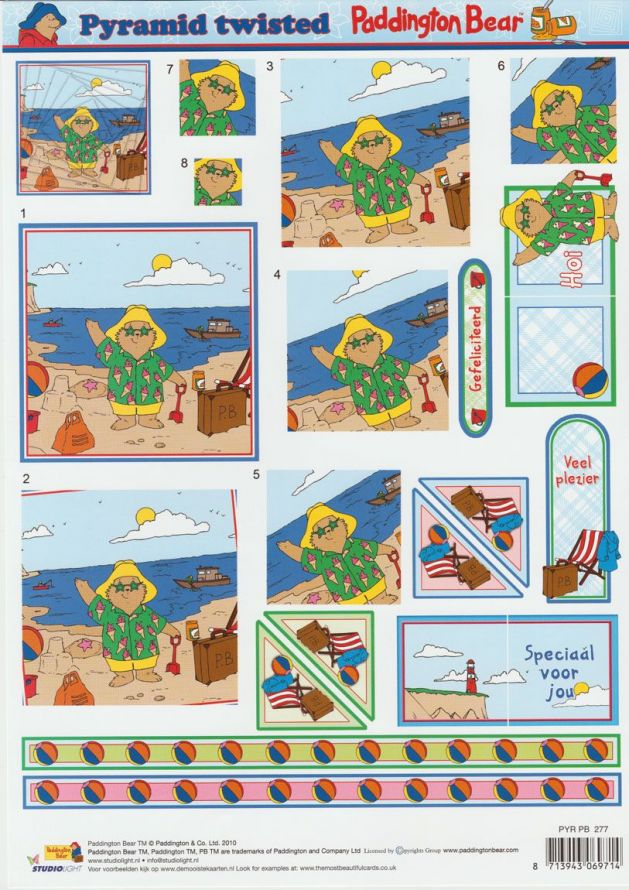 Paddington - Pyramid - 3DA4 Feuilles à Découper - Étape par Étape