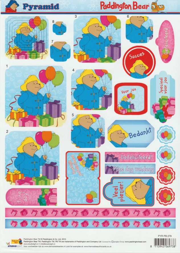 Paddington - Pyramid - 3DA4 Feuilles à Découper - Étape par Étape