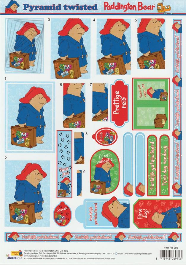 Paddington - Pyramid - 3DA4 Feuilles à Découper - Étape par Étape