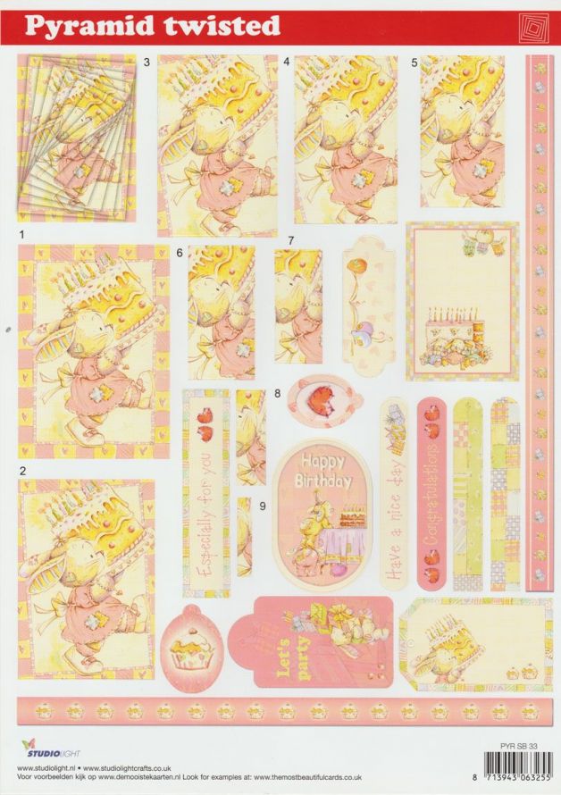 Some Bunny to Love Noël - Pyramid - 3DA4 Feuilles Prédécoupee - Étape par Étape