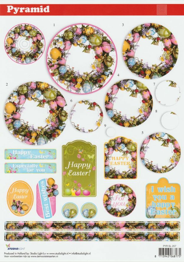 Pâques - Pyramid - 3DA4 Feuilles à Découper - Étape par Étape
