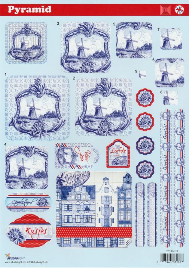 Holland - Pyramide - 3DA4 Stap voor Stap Stansvel
