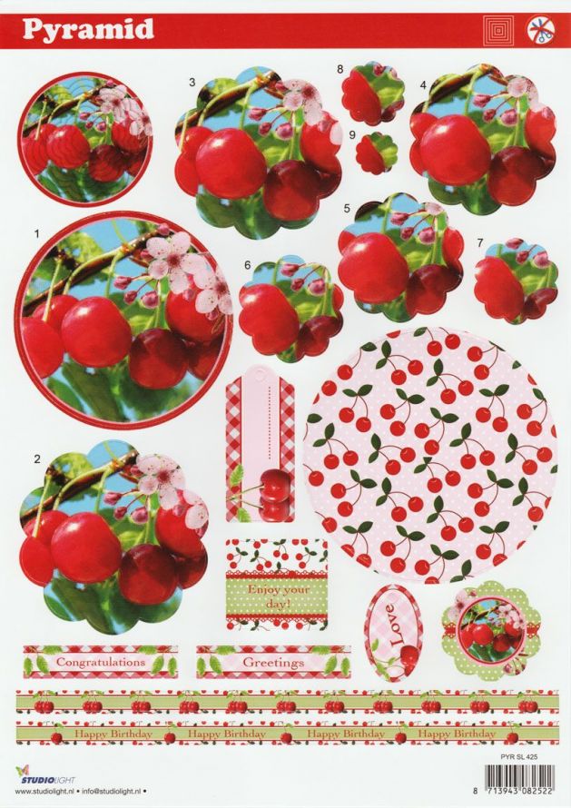 Happy Birthday - Pyramid - 3DA4 Feuilles Prédécoupee - Étape par Étape