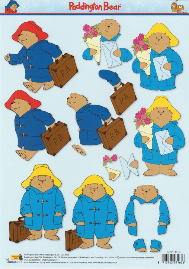 Paddington Bear - 3DA4 Feuilles à Découper - Étape par Étape