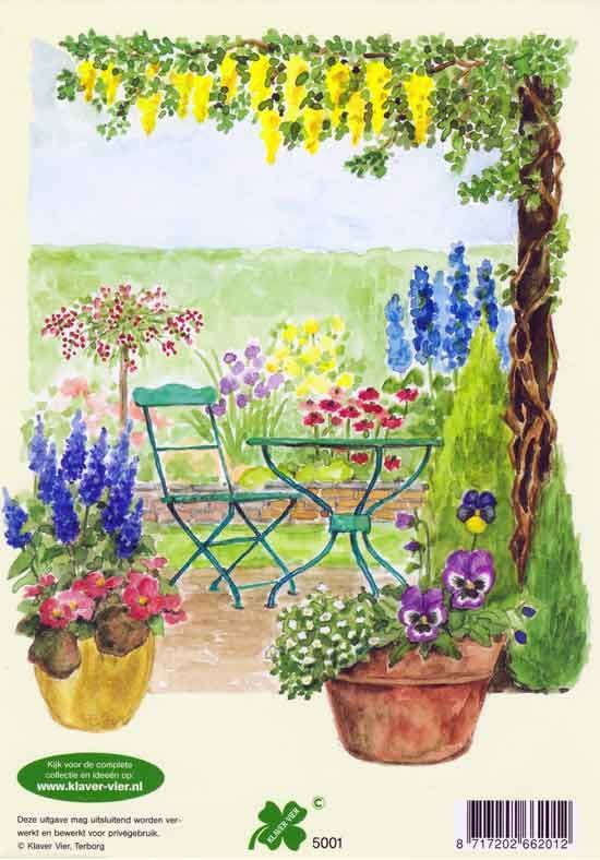 Jardin - 3D Feuilles à Découper - Format A5