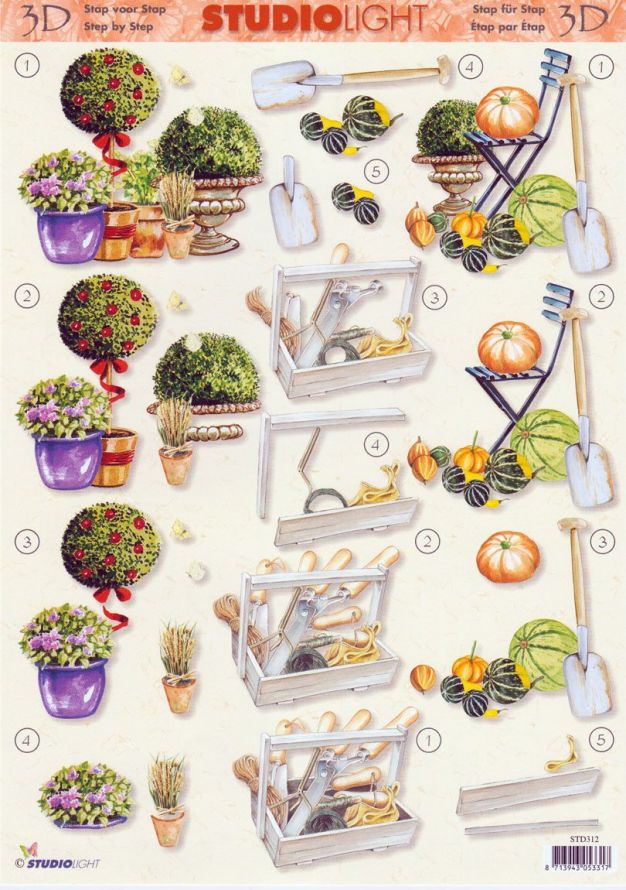 Gärtnern - 3DA4 Stap für Stap Schneidebogen