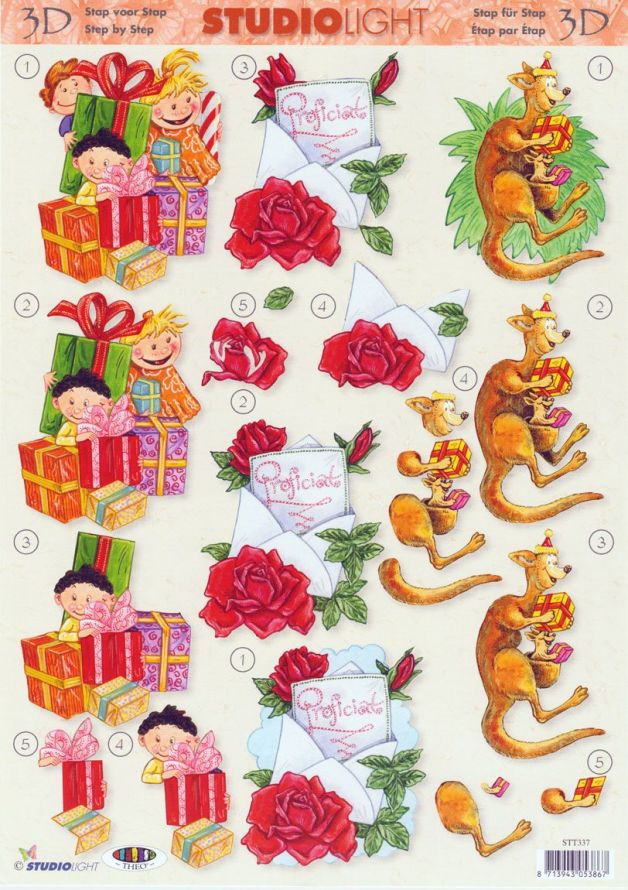 Fête - 3DA4 Feuilles à Découper - Étape par Étape