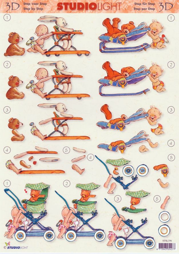 Birth - 3DA4 Step by Step Decoupage Sheet